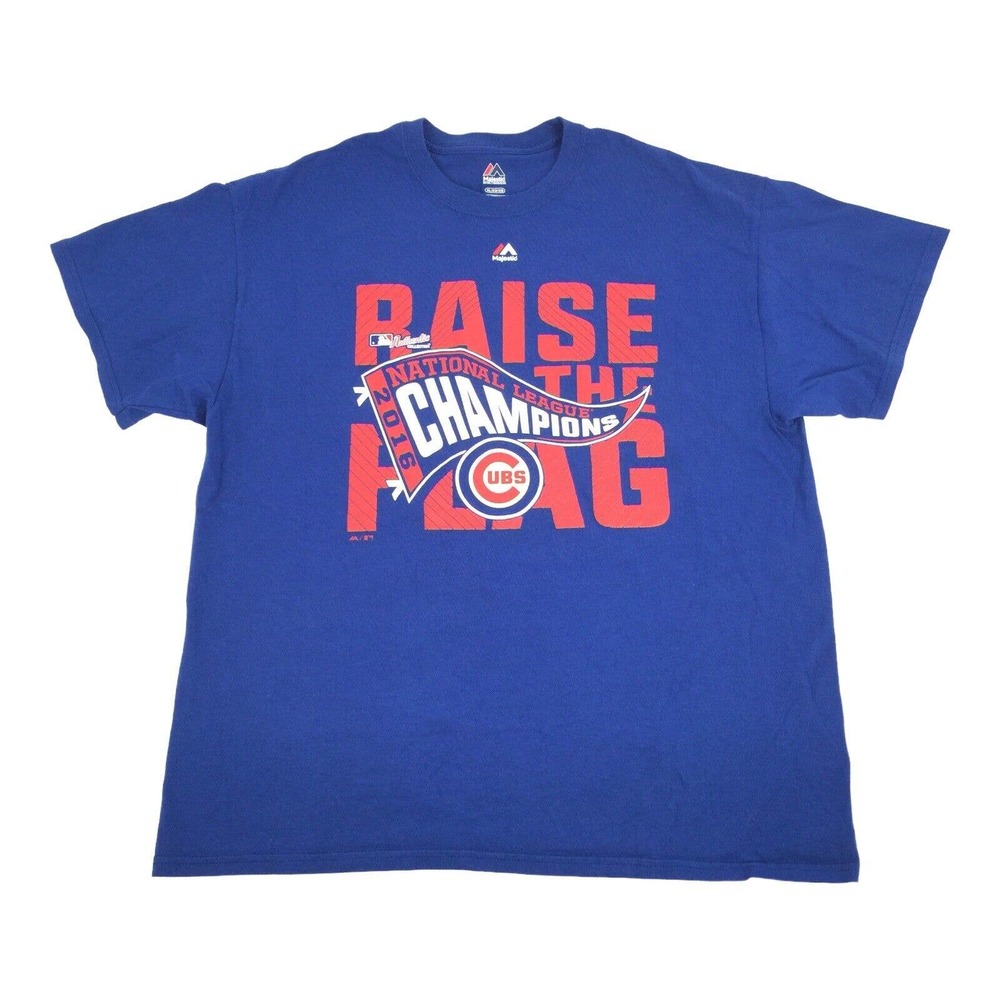 2016 Chicago Cubs Champion Short Sleeve T-Shirt Size XL Mens Bright Blue MLB